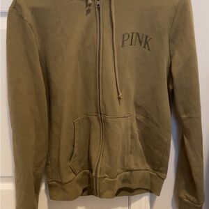 Victoria's Secret Pink Olive Hoodie